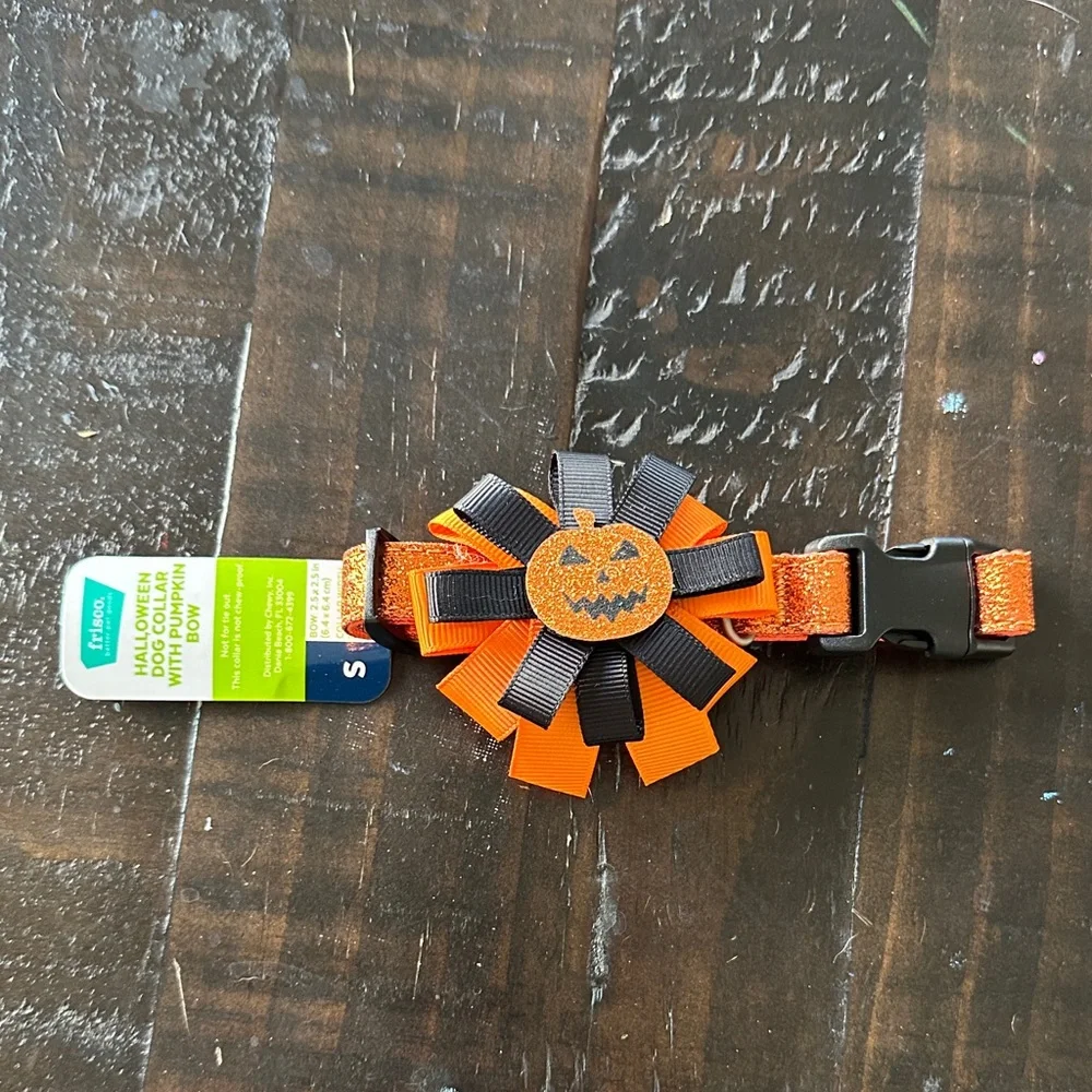 Orange and Black Halloween Dog Collar